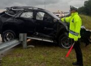 Begini Kronologi Kecelakaan Tunggal Fortuner di Tol Pekanbaru – Bangkinang 