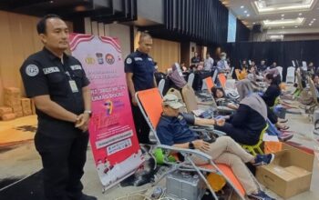Polresta Pekanbaru Gelar Donor Darah dan Edukasi Kesehatan di HUT Humas Polri ke-74