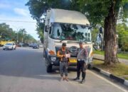 Satlantas Polresta Pekanbaru Awasi Kendaraan ODOL di Tiga Titik Rawan