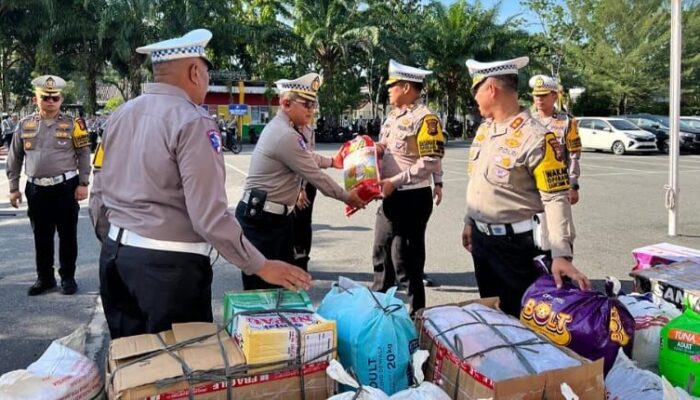 Sebelum Operasi Zebra Dimulai, Ditlantas Polda Riau Dahulukan Misi Kemanusiaan